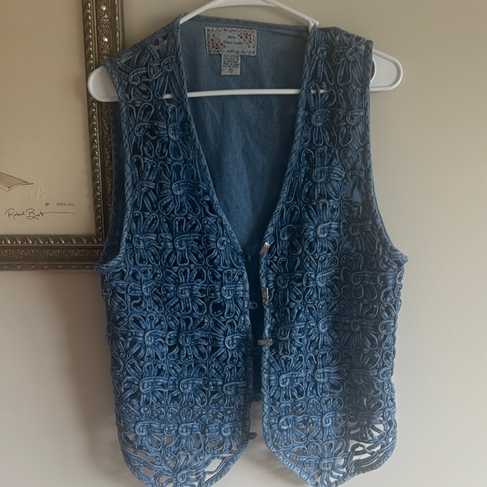 Blue Crochet Vest
